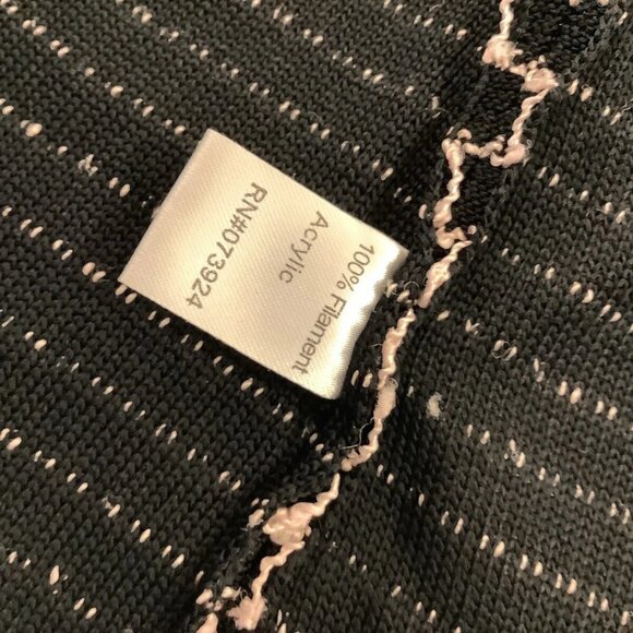 Ming Wang Black/Pink Cardigan Open Blazer Womens Size PL 100% Filament Acrylic - Picture 11 of 13